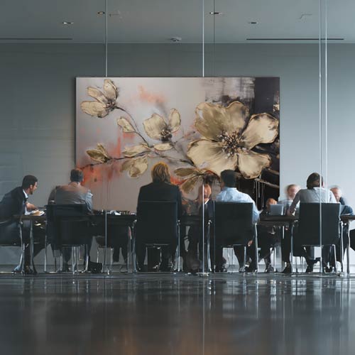 Wanddecoratie voor vergaderruimte