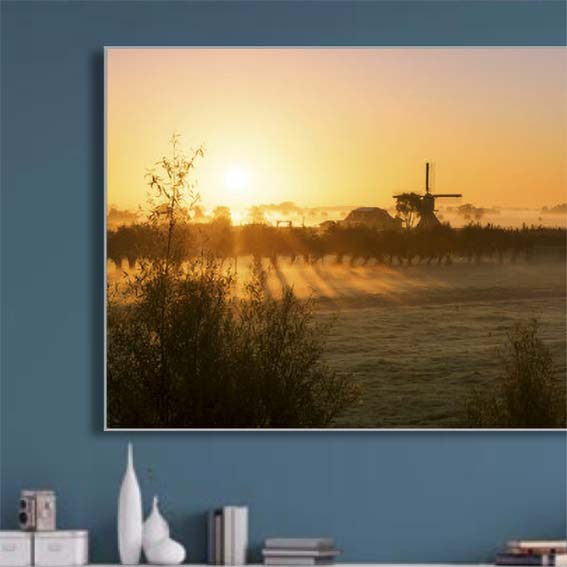 Zonsondergang schilderij