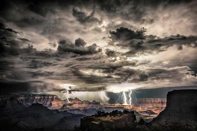Lightning in the Grand Canyon