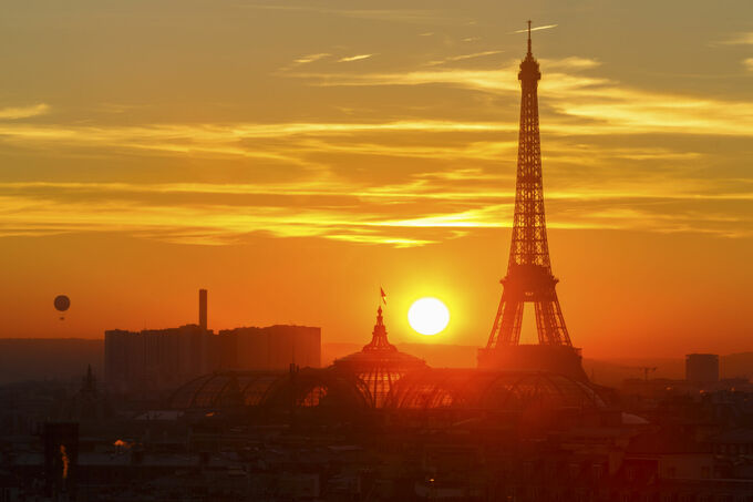 Eiffel Tower sunset