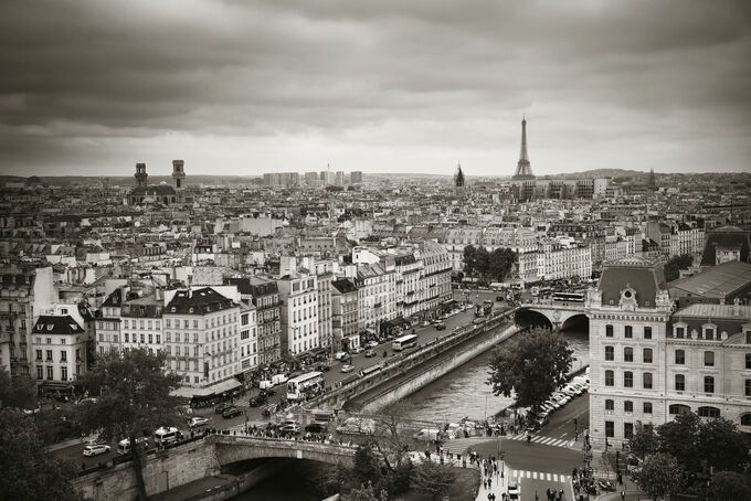 Paris rooftop view