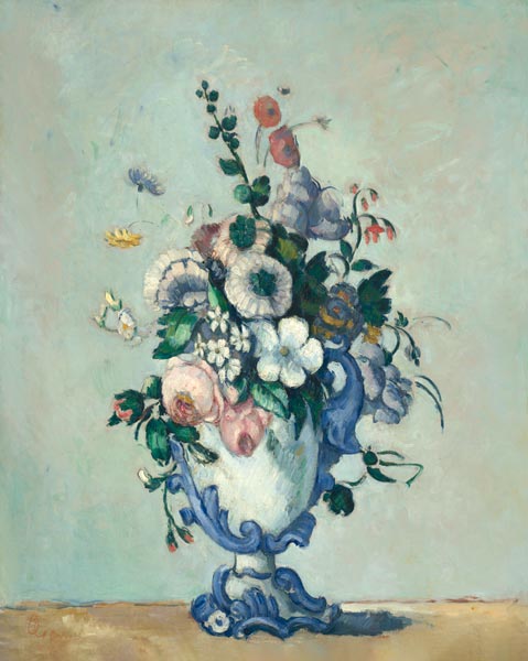 Blumen in einer Rokokovase, Paul Cezanne