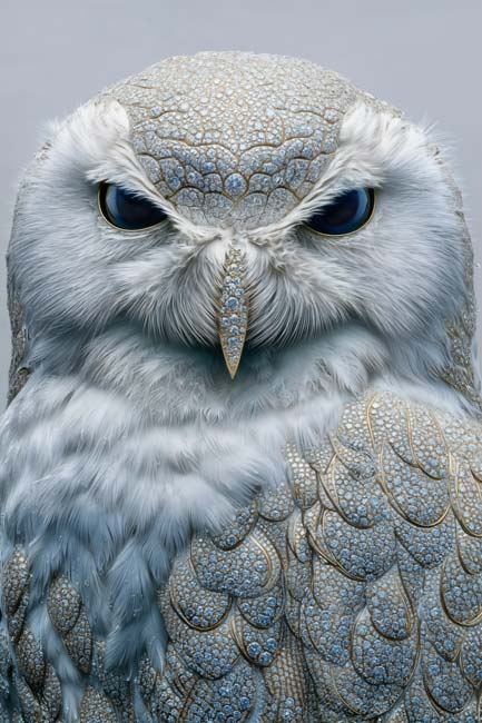Jeweled White Owl