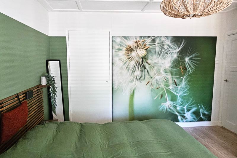 Groot schilderij voor in de slaapkamer